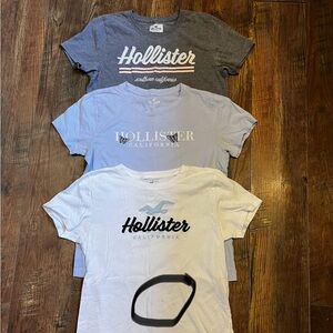 Hollister T-Shirts, bundle of 3-size women’s medium-see description